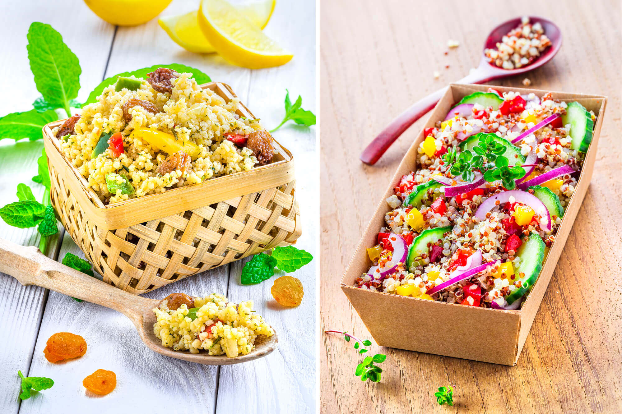 photo de recettes de salades de boulgour pour l'Atelier V et Cuisine Solution par Antoine Duchene photographe