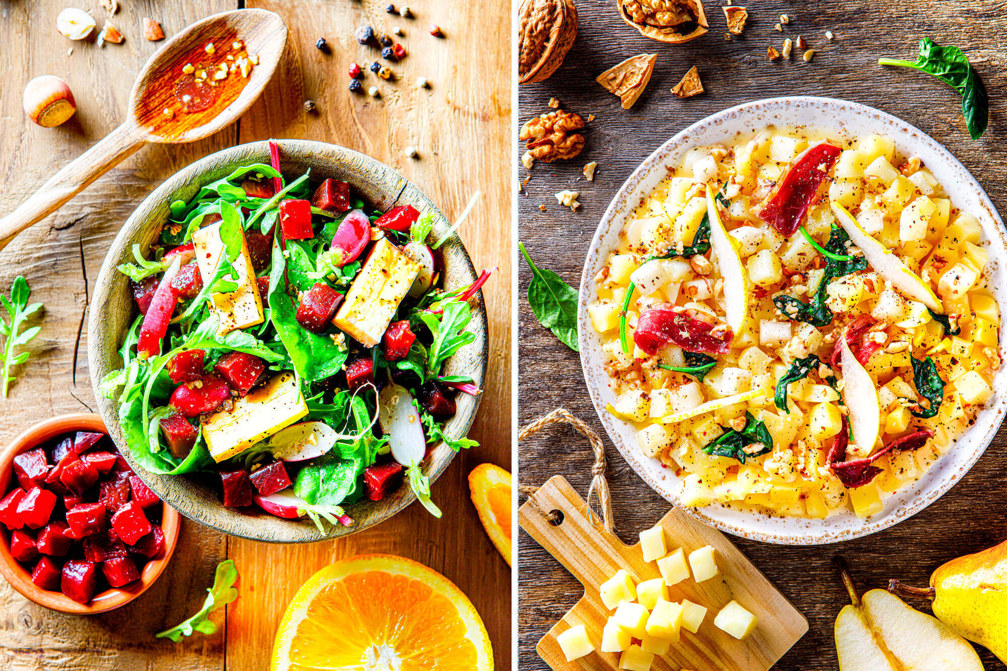 photo de recettes de pommes de terre et de betterave rouge pour Allaire par Antoine Duchene photographe