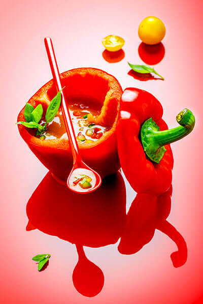 Photographe culinaire antoine duchene photographe culinaire pour recette de soupe de poivrons