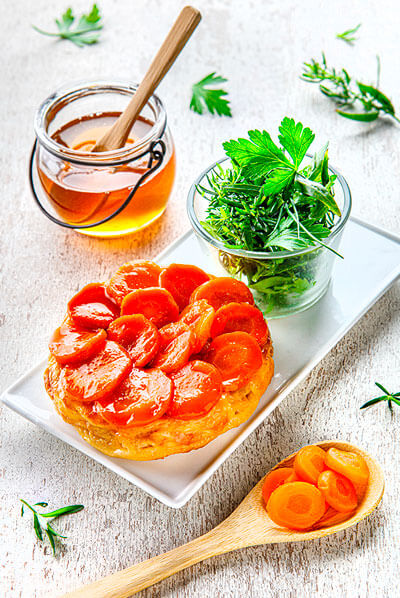 Photographe culinaire antoine duchene photographe recette de carottes confîtes pour Allaire