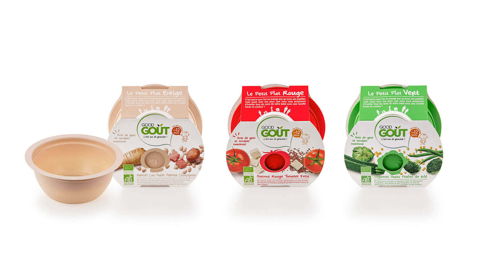 photo des packshot d'une déclinaison de la gamme d'emballages Good Goût pour Plastobreizh par Antoine Duchene photographe